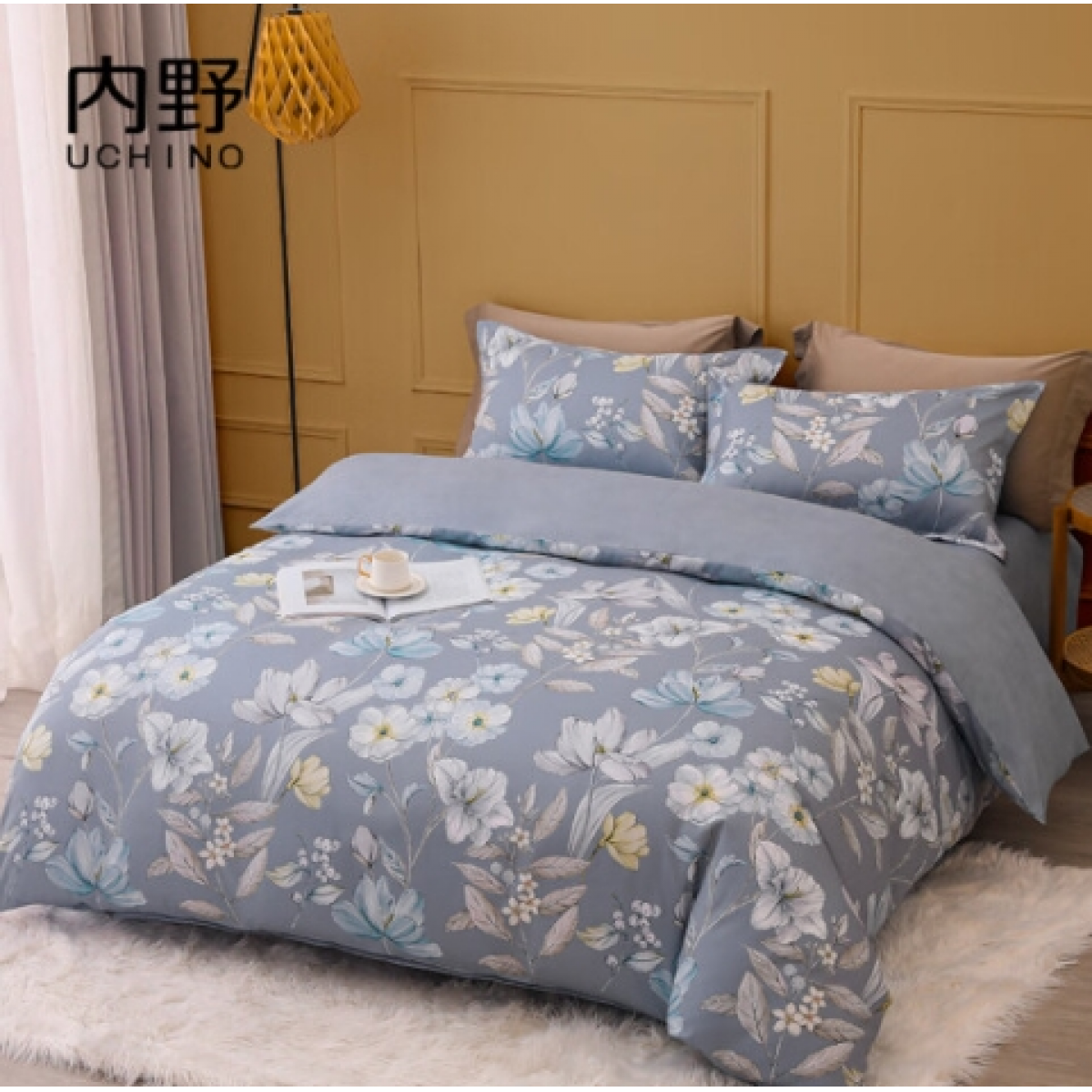 内野（UCHINO）怡然花期床品四件套HU-HY04D21 被套200×230cm