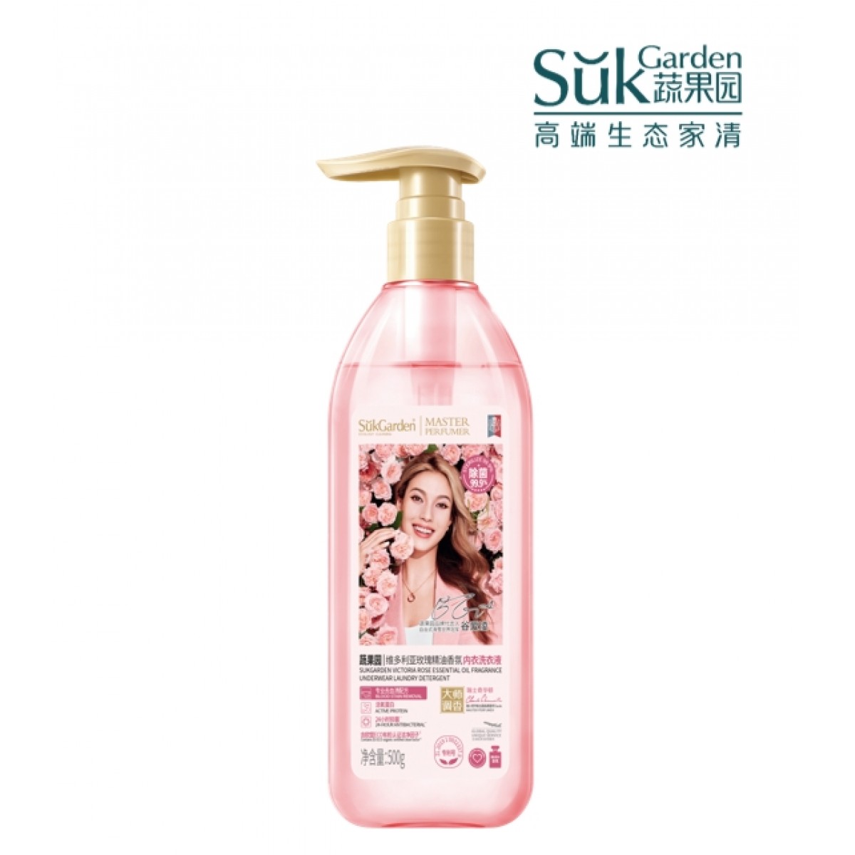 蔬果园 SukGarden 维多利亚玫瑰精油香氛内衣洗衣液-500g SGY0404