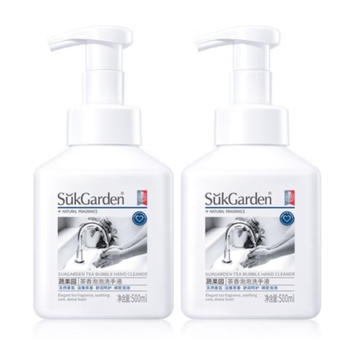 蔬果园 SukGarden 茶香泡泡洗手液（1+1特惠装）-500ml*2 SGY0261