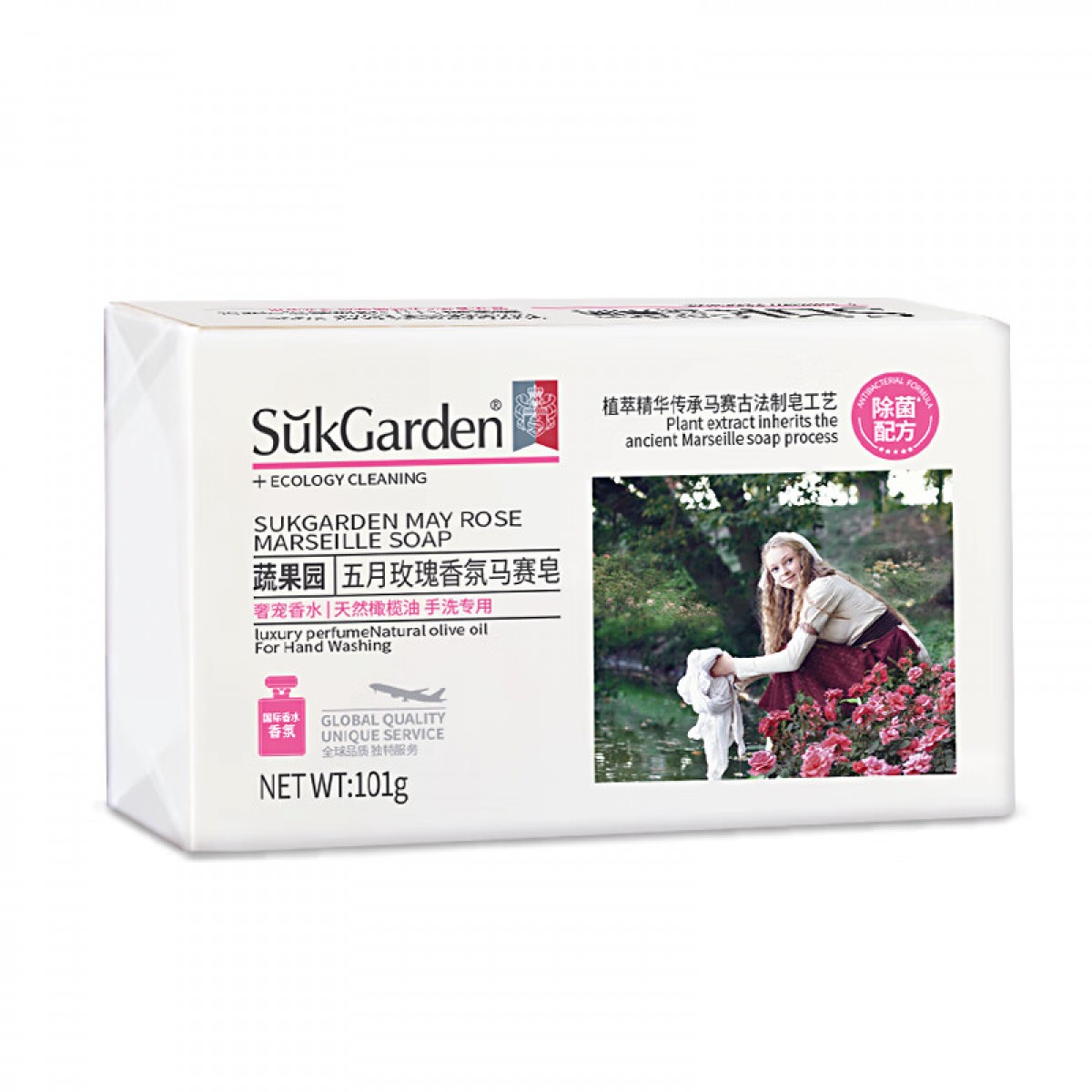 蔬果园 SukGarden 五月玫瑰香氛马赛皂-101g SGY0098