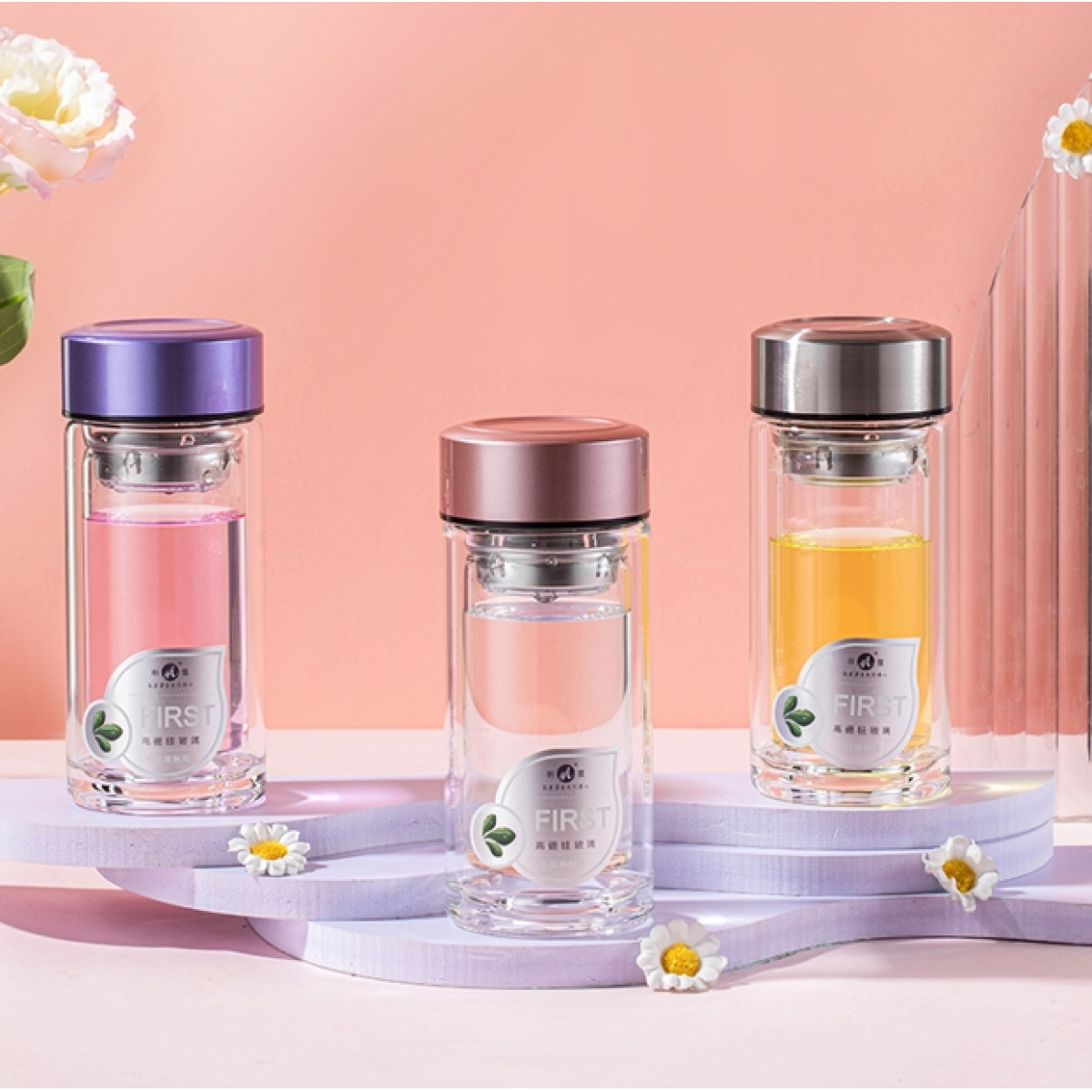 明霞 双层时尚玻璃杯 MX3456-ST220 220ml