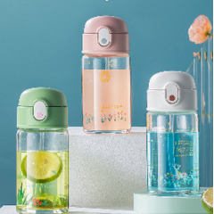 富光 享韵吸管单层玻璃杯（流通包销款）G2133-dh-500 500ML
