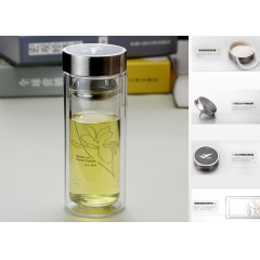 富光 健牌3型双层玻璃杯（流通款）703-320 320ML