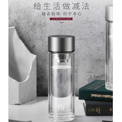 富光 FU+经典.简双层玻璃杯 FU021-G380L 380ml