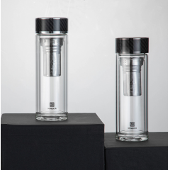 明霞 优尚商务双层玻璃杯 MA9011-ST360 360ml