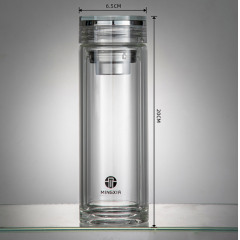 明霞 优尚商务双层玻璃杯 MA9001-360 360ml