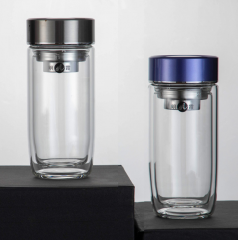 明霞 异形双层玻璃杯 MX3411-ST400 400ml