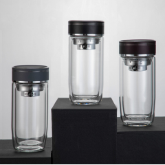 明霞 异形双层玻璃杯 MX3413-ST400 400ml