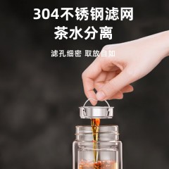 富光 致胜双层玻璃杯（流通款）400ML G2120-SH-400