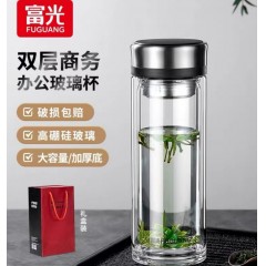 富光 星爵双层玻璃杯（流通款）330ml G2301-SH-330