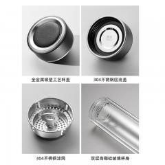 富光 正泰商务双层玻璃杯（流通款）400ml G2061-sh-400