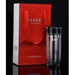 富光 艺茗异形双层玻璃杯（流通款）400ml G2012-SH-400Y