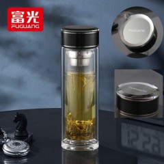 富光 艺茗商务双层玻璃杯（流通款）330ML G2012-SH-330