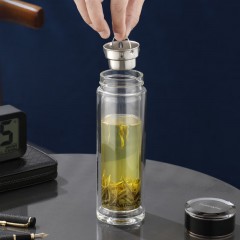 富光 艺茗商务双层玻璃杯（流通款）330ML G2012-SH-330