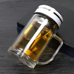 富光 致享双层玻璃办公杯（流通款）340ml X1924-SH-340B