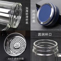 富光 致享双层玻璃办公杯（流通款）340ml X1924-SH-340B