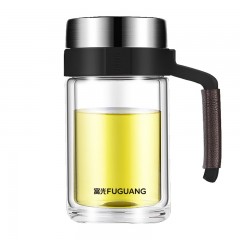 富光 悠咖商务玻璃办公杯（流通款）500ml G1811-SH-500双层