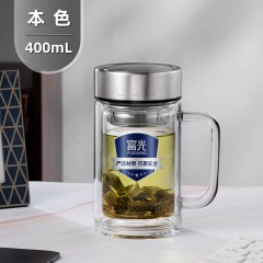 富光 尊爵双层玻璃办公杯（流通款）400ML G2309-SH-400B