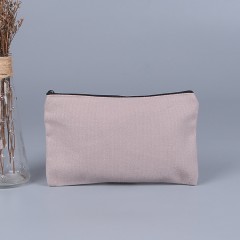 帆布笔袋亚马逊跨境手提拉链帆布笔袋学生空白棉布袋女士化妆品包 21*13cm（灰色/黄色/红色/绿色）