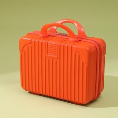 复古化妆箱迷你手提箱子小行李箱伴手礼化妆包密码旅行箱 14寸 可定制