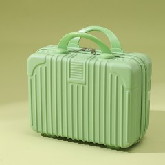 复古化妆箱迷你手提箱子小行李箱伴手礼化妆包密码旅行箱 14寸 可定制