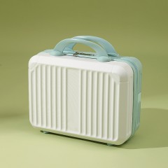 复古化妆箱迷你手提箱子小行李箱伴手礼化妆包密码旅行箱 14寸 可定制
