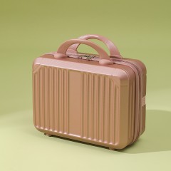 复古化妆箱迷你手提箱子小行李箱伴手礼化妆包密码旅行箱 14寸 可定制