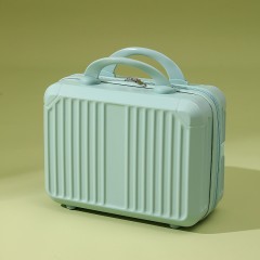 复古化妆箱迷你手提箱子小行李箱伴手礼化妆包密码旅行箱 14寸 可定制