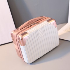 小型行李箱迷你化妆箱小箱子伴手礼手提箱收纳密码登机箱 14寸 可定制