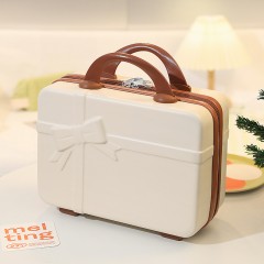 小型行李箱迷你化妆箱小箱子伴手礼手提箱收纳密码登机箱 14寸 可定制