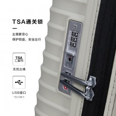 新秀丽（Samsonite）可扩展四轮拉杆箱 68/25-浅灰绿 25英寸 KJ1*02002
