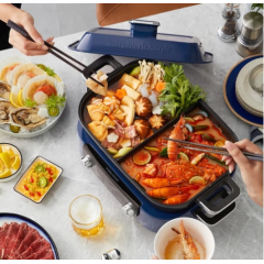 摩飞电器（Morphyrichards）二代多功能料理锅鸳鸯火锅5升MR1100鸳鸯盘（MR9099选配盘）