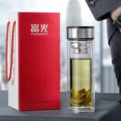 富光  格品商务双层玻璃杯（流通款）330ml G2218-SH-330