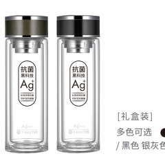 富光 茶马仕双层抗菌玻璃杯（流通款）320ml TMB226-320