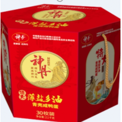 神丹 特大薄盐多油青壳咸鸭蛋30枚 2100g