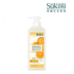 蔬果园 SukGarden 橘彩星光果蔬餐具净（半透瓶）泵装-800g SGY0343