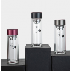 明霞 智能温显双层玻璃杯 MX3429-ST300 300ml