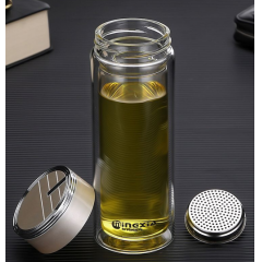 明霞 双层玻璃杯 MX307-350 350ml