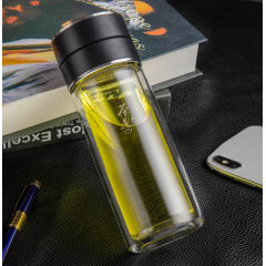 明霞 双层泡茶师玻璃杯 MX3391-300 300ml