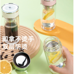 明霞 双层时尚玻璃杯 MX3542-ST220 220ml