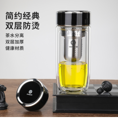 明霞 商务双层玻璃杯 MX3537-ST400 400ml