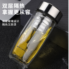 明霞 异形双层玻璃杯 MX3547-ST400 400ml