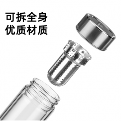 明霞 商务双层玻璃杯 MX3537-ST400 400ml