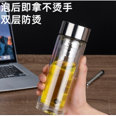 明霞 商务双层玻璃杯 MX3541-ST320 320ml