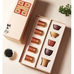 清朴堂 大器天成 紫砂五福杯茶礼套装
