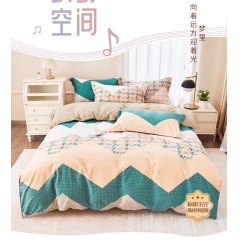 花花公子 长绒棉四件套-缤纷空间  200cm*230cm H4HX26