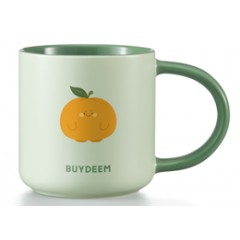 北鼎 陶瓷马克杯-含硅胶杯盖 350ml  CD1018