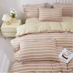 PIERTE POLO 皮尔特保罗 色织水洗四件套-条纹咖 200cm*230cm POLOS-2322