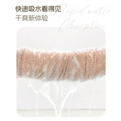 水星家纺 珊瑚绒毛巾两件套（宁静蓝&珊瑚粉）35cm×75cm*75g/条*2条  126210