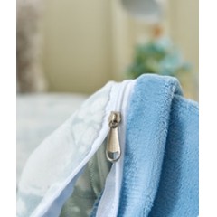 洁丽雅 全消光雕花牛奶绒四件套 200*230cm  星蓝 CP1712